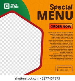 Social Media Templates with the theme of Mouthwatering Food, perfect for your business posts