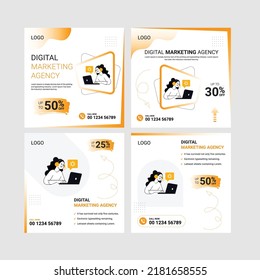 Social media templete design, it is very clean and cool, Digital Marketing agency templete Design.