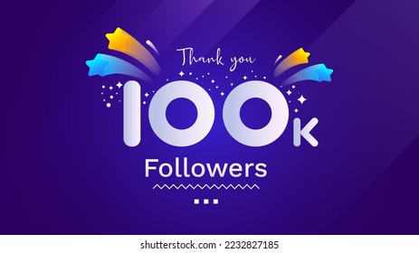 social media thank you followers design template "thank you 100K followers" social media content creator achievement