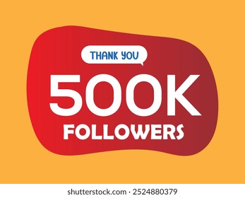 social media thank you followers design template "thank you 500K followers" social media content creator achievement