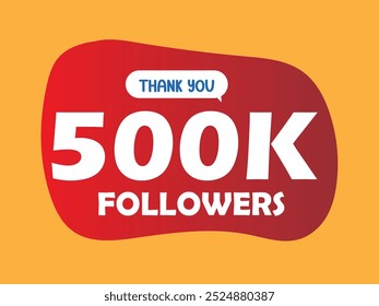 social media thank you followers design template "thank you 500K followers" social media content creator achievement