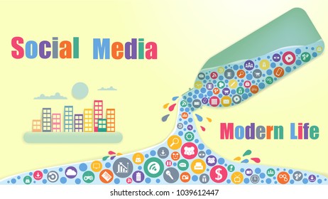 A social media that is quick, convenient communication worldwide, The growth of the social flows into life like the water that nourished city.