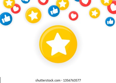 Social media themed border on a white background vector