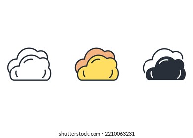 social media thin line icons. Vector illustration isolated on white. Editable stroke.
