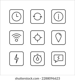 Social media thin line vector icon on white background, eps 10.