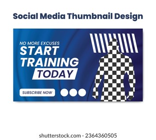 Social Media thumbnail design for any Social Media videos customizable video thumbnail design video cover fully editable thumbnail template for social media concept.