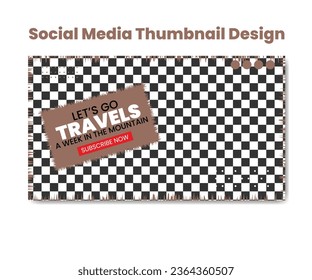 Social Media thumbnail design for any Social Media videos customizable video thumbnail design video cover fully editable thumbnail template for social media concept.