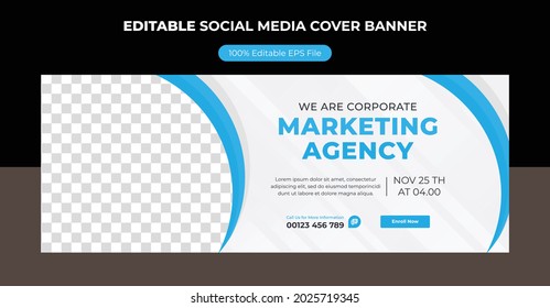 social media timeline cover template design for digital marketing or corporate business