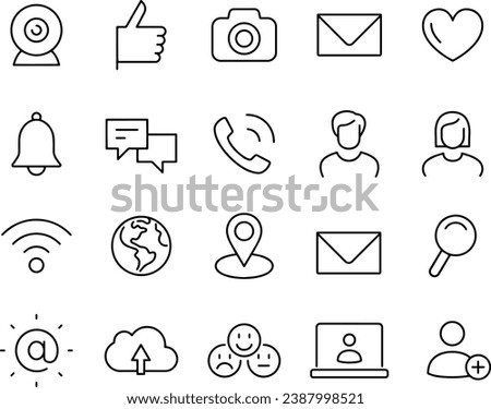 Social Media Tools Icons Set vector design