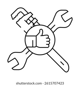 social media tools line icon vector. social media tools sign. isolated contour symbol black illustration