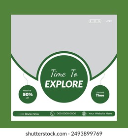 Social Media Travel Post Template Design