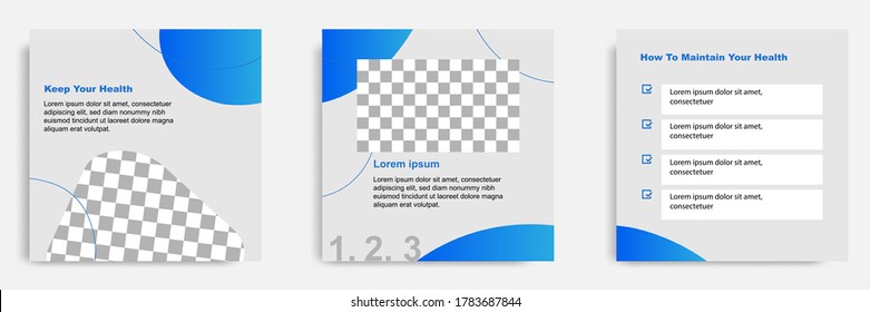Social media tutorial, tip, trick, quick tips, layout template with geometric background design in blue, white, yellow color. Vector illustration