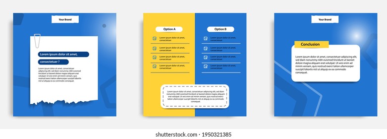 Social media tutorial  tips  trick  did you know post banner layout template and sticky paper note clips design element 