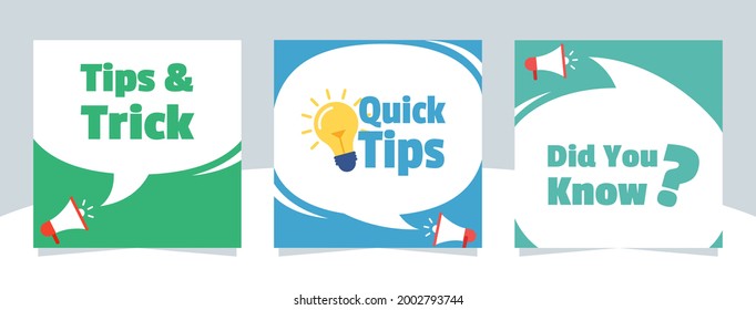 Social media tutorial, tips, trick, did you know post banner layout template suitable for many purposes.