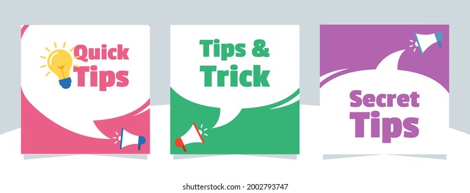 Social media tutorial, tips, trick, did you know post banner layout template suitable for many purposes.