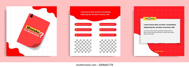 Social media tutorial, tips, trick, did you know post banner layout template with yellow color background and abstract and seamless square line pattern design element. Vector illustration