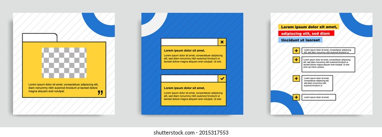 Social media tutorial, tips, trick, did you know post banner layout template with geometric pattern background and folder bubble message design element in colorful fun color.