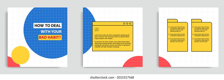 Tutorial in sozialen Medien, Tipps, Trick, wussten Sie, post-Banner-Layout-Vorlage mit geometrischen Mustern Hintergrund und Ordner-Bubble-Nachricht Design-Element in bunter lustiger Farbe.