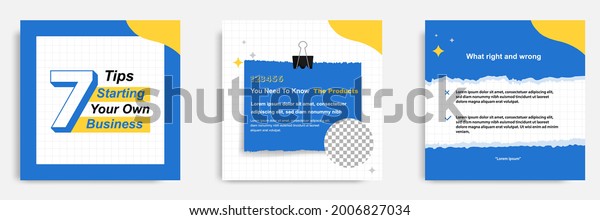 Social media tutorial, tips, trick, did you\
know post banner layout template with torn sticky paper note clips\
pin design element and seamless line pattern background. Vector\
illustration