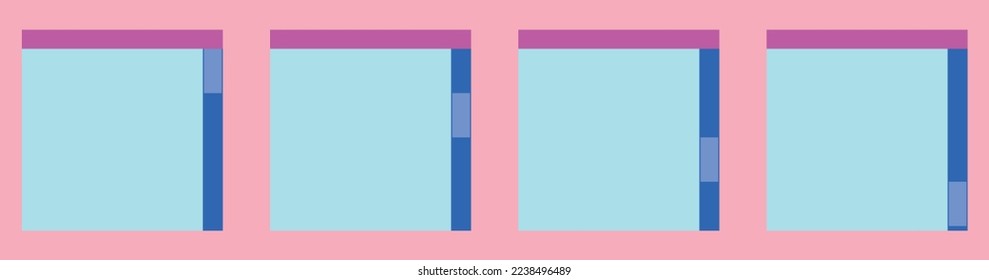 Social Media UI Frames and Elements Browser Window, Window with Scroll Bar  Illustrations, Prompt Widgets Collection, Retro 80s 90s Aesthetic Backdrops, Set of Square Poster Templates in Y2K Style