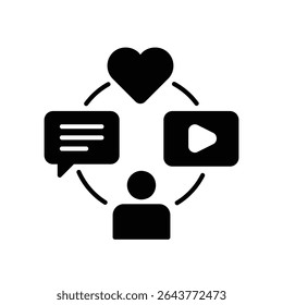 Social media user engagement icon