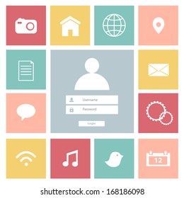 social media user interface design template