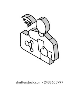 social media user isometric icon vector. social media user sign. isolated symbol illustration
