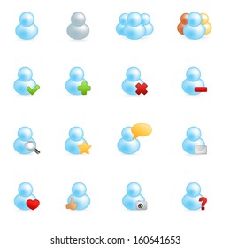 Social media, users web icons