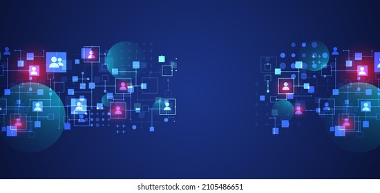 Social media vector background. Communication concept.
