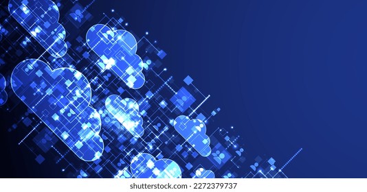 Fondo vectorial de los medios sociales. Concepto de red con nubes abstractas.