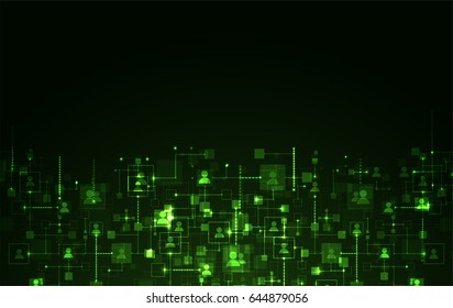 Social media vector background. Network concept. 