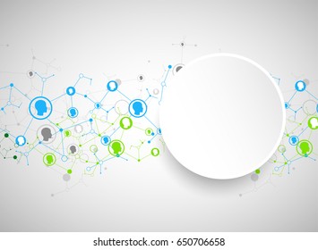 Social media vector background. Network concept.