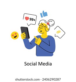 Social Media vector Filled outline Design illustration. Symbol on White background EPS 10 File 