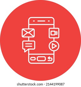 Icono vector de medios sociales. Se puede usar para imprimir, móviles y aplicaciones web.