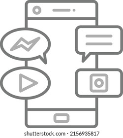 Icono vector de medios sociales. Se puede usar para imprimir, móviles y aplicaciones web.