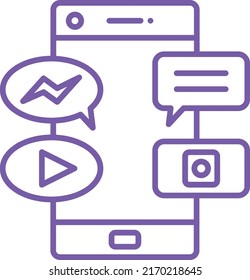 Social Media vector icon. Can be used for printing, mobile and web applications.