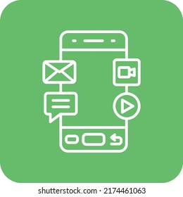 Icono vector de medios sociales. Se puede usar para imprimir, móviles y aplicaciones web.