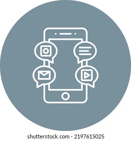 Social Media vector icon. Can be used for printing, mobile and web applications.