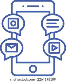 Icono vector de medios sociales. Se puede usar para imprimir, móviles y aplicaciones web.