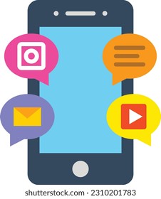 Vektorsymbol sozialer Medien. Kann für Druck-, Mobil- und Web-Anwendungen verwendet werden.