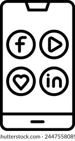 Social Media vector icon. Can be used for printing, mobile and web applications.