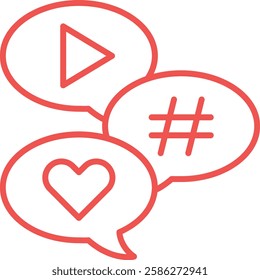 Social Media vector icon. Can be used for printing, mobile and web applications.