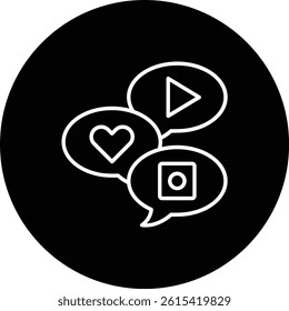 Social Media vector icon. Can be used for printing, mobile and web applications.
