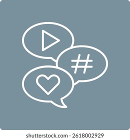 Social Media vector icon. Can be used for printing, mobile and web applications.