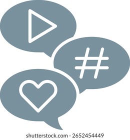 Social Media vector icon. Can be used for printing, mobile and web applications.