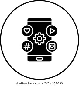 Icono de Vector de redes sociales. Se puede utilizar para aplicaciones de impresión, móviles y de Web.
