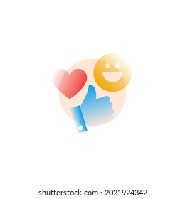 Social media. Vector icon in gradient style
