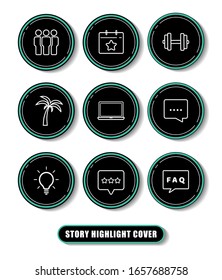 social and media vector icon for highligh9t cover