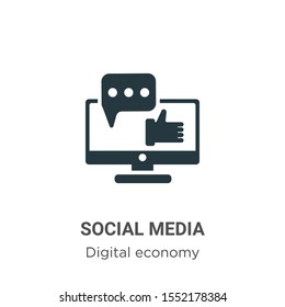 Social media vector icon on white background. Flat vector social media icon symbol sign from modern digital economy collection for mobile concept and web apps design.