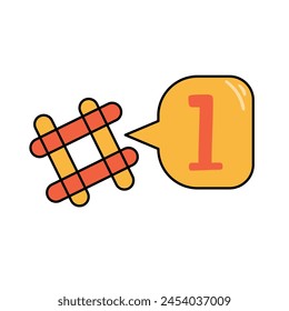 Social Media Vektorgrafik Symbol für Aufkleber. Kollektion Elemente für Dekoration, Werbung, Website, Inhalt. Vektorillustration
